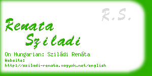 renata sziladi business card